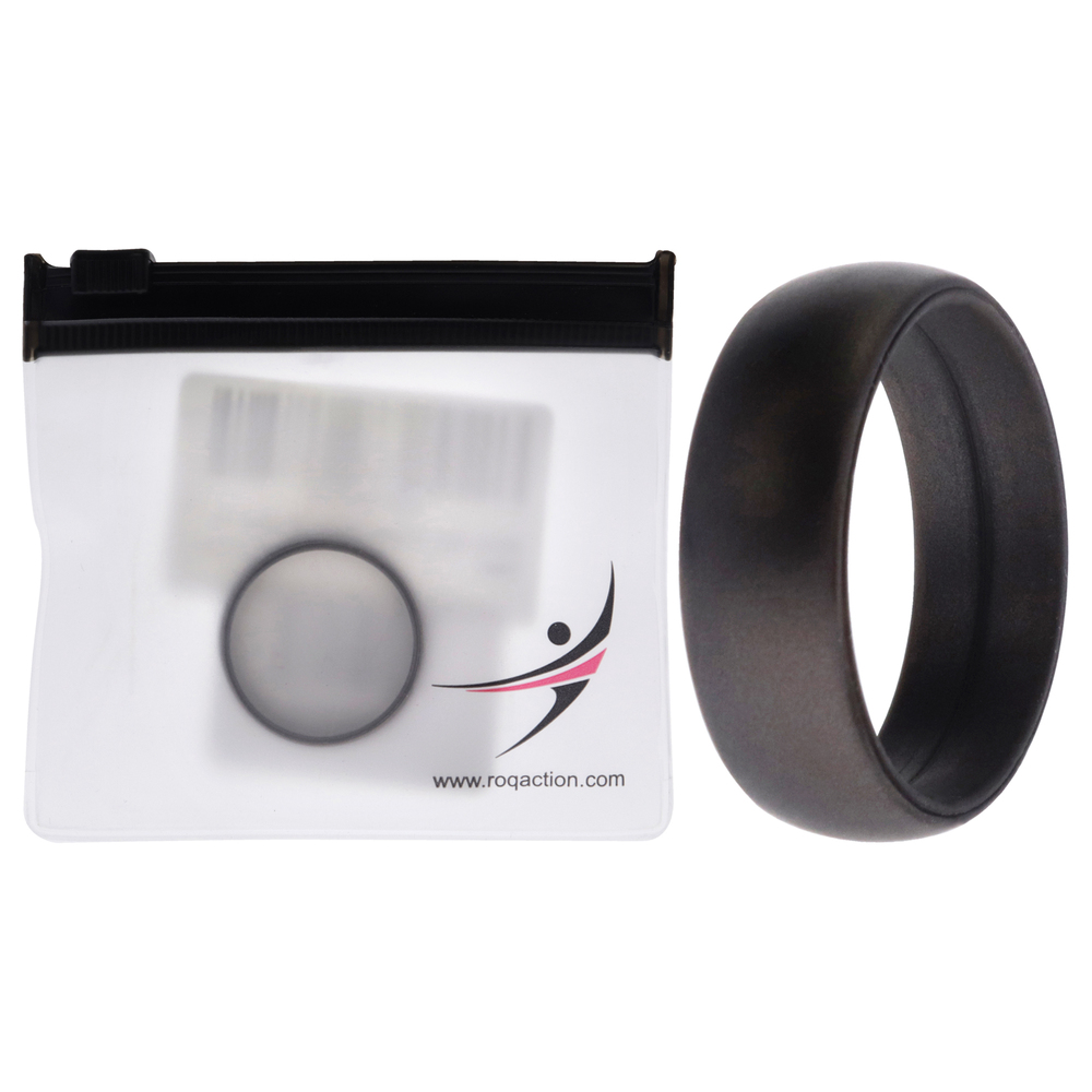 Silicone Wedding Ring - Grey by ROQ for Men - 14 mm Ring
